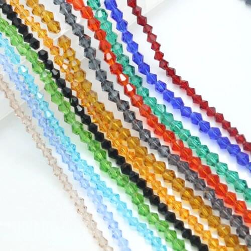 Murano Lampwork Crystal Loose Clear Beads 2/3/4mm Czech Glass Bicone Faceted Beads For Handicrafts For Costume Jewelry Wholesale