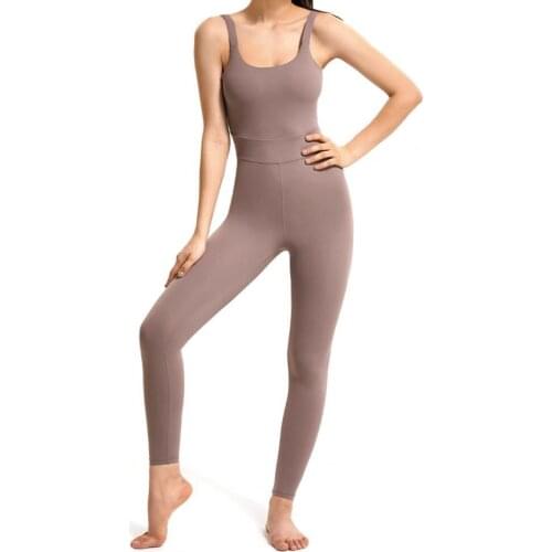 Yoga Bodysuit Sleeveless One-piece Nylon Cross Back Bodycon Tank Jumpsuits for Women костюм женский roupas femininas ropa mujer