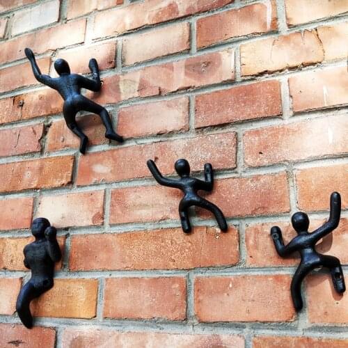 Cast iron climbing villain decorative hooks interesting and creative wall decorations home ornaments