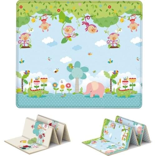 Childrens Crawling Mat Double-sided Folding Crawling Mat Baby Thickening Soft Mat 175*146*0.9cm