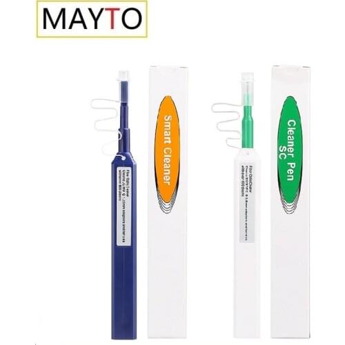 2PCS LC/SC/FC/ST One-Click Cleaner Tool 1.25mm and 2.5mm Fiber Optic Cleaning Pen 800 Cleans Fiber Optic Cleaner