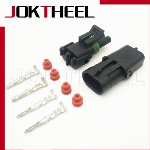 1-20 sets kit 12015792 12010973 Delphi GM 2 Pin way male female Sealed injector socket Waterproof car connector