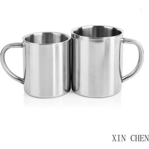 300ml Double Wall Stainless Steel Coffee Mug PortableCup Travel Tumbler Coffee Jug Milk Tea Cups Double Office Water Mugs