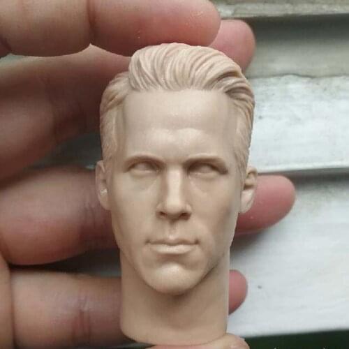 Blank Hot 1/6 Scale Ryan Reynolds Head Sculpt Unpainted Fit 12" Figure