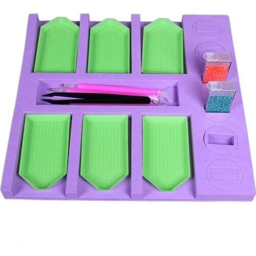 Diamond painting accessories tray storage box, tray tank container holder, diamond painting tool set gift