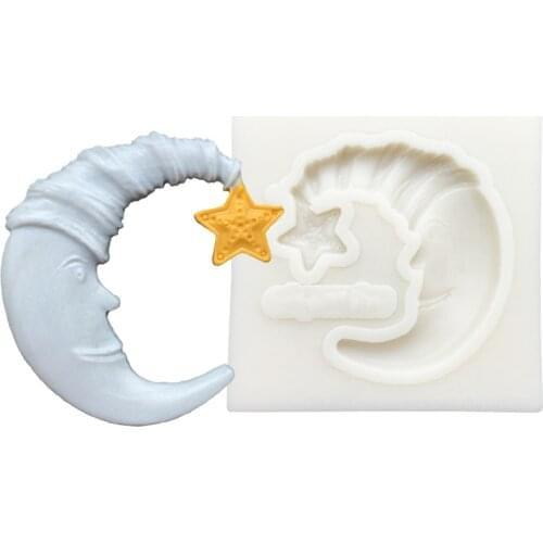 Moon Star Silicone Cake Baking Mold Sugarcraft Chocolate Cupcake Resin Tools Fondant Decorating Tools