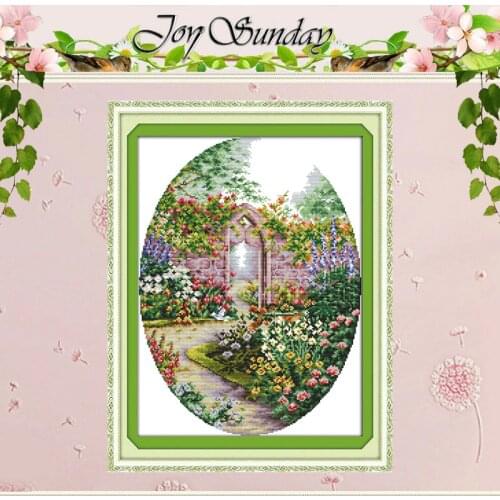 Garden (2) Patterns Counted Cross Stitch 11CT 14CT Cross Stitch Set Wholesale flower Cross-stitch Kit Embroidery Needlework