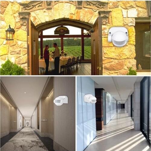 Wall Mounted Infrared Detector Movement Switch IP44 Outdoor PIR Motion Sensor Light Switch with Adjustable Time Delay