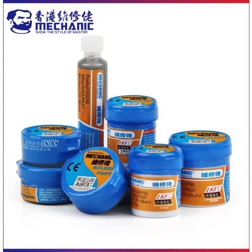 MECHANIC solder paste Solder Tin Paste 183C Melting Point Welding Flux Soldering Cream Sn63/Pb37 BGA CPU Repair Rework Tool