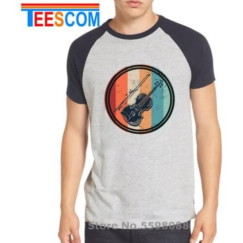 Retrochy Retro Violin T-shirt male Vintage Violin T shirt Great orchestra music T-shirts for Violinist gift tshirt 2020 Hot sale
