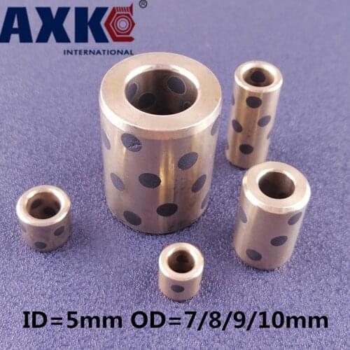 Ball Bearing 4/10pcs Lm5uu 5mm Linear Graphite Copper Set Bearing Bushing Oil Self-lubricating JDB Free Shipping OD 7/8/9/10mm