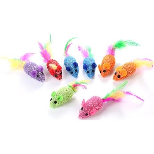 10pcs/set Cute Colorful Lightweight Pet Cat Toys Mice Cat Catcher Pet Supplies Pet Toys Mouse Toys