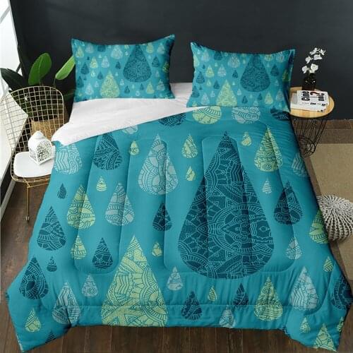 Custom Modern Super Comforter Quilting 3D Print Fashion Water Droplets Pattern Quilt Suitable For Adult Home Bedroom Decor