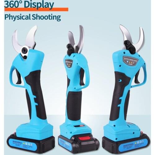 SWANSOFT 40mm cutting electric pruning shears, garden and vineyard electric secateurs 21V Cordless Pruner electric scissors