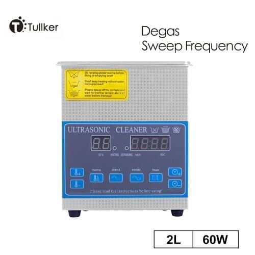 Digital 2L Ultrasonic Cleaner Degassing Degreasing Jewelry Lab Tool Metal Bicycle Chains Ultrasound Washer Bath Sweep Frequency