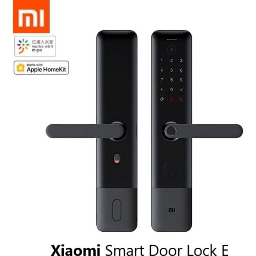 New Xiaomi Smart Door Lock E Fingerprint Password Bluetooth Unlock Detect Alarm Work Mi Home App Control with Doorbell