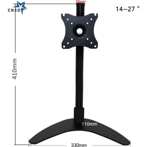 Universal Monitor Table Stand LCD Floor Desk Monitor Mount Stand with Adjustable Tilt Swivel Rotation hold Screen 14" to 27"