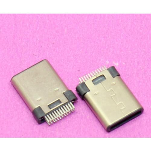 YuXi 100% New 24pin USB 3.1 Type C USB-C Male Plug Connector SMT Type USB male port Socket