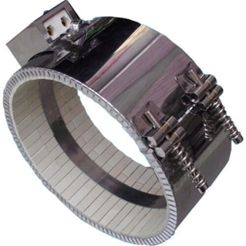 90x50mm Ceramic Band Heaters Stainless Steel AC220V Inner Diameter 90mm Height 50mm 700W 1PC