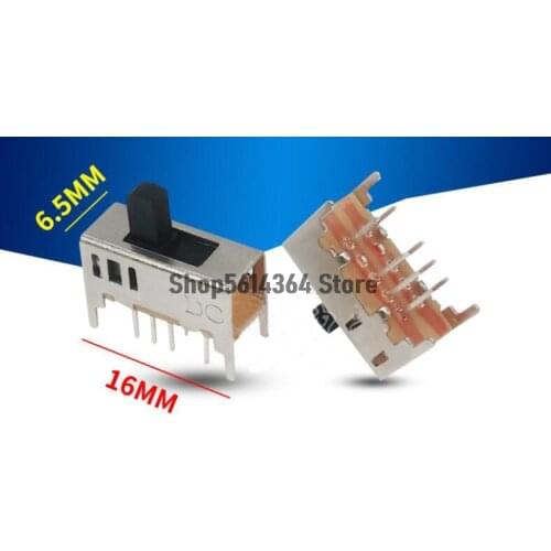 20PCS 3 Position Vertical Slide Switch 8 Pins DC 50V 0.3A SS-23D03-G5/G7