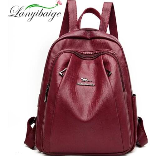 2020 Women Genuine Leather Backpacks High Quality Femme Ladies Bagpack Luxury Designer Backpack Brand Casual Sac A Dos mochila