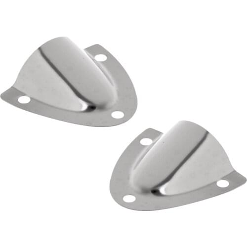 2x Stainless Steel Clamshell Vent/Wire Cover Clam Vent for Boat (40 x 45mm)