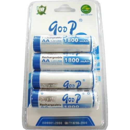 4pcs/lot AA 1800mAh 1.2V NI-MH Rechargeable Battery Recargable 14500 Bateria For Led Flashlight Toys