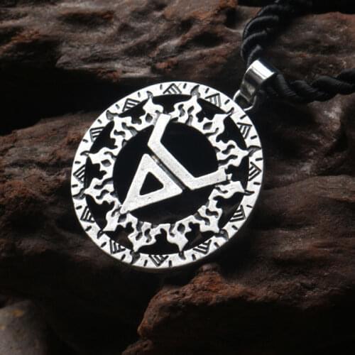 1pcs Veles symbol amulet pendant Slavic men necklace slavic symbol