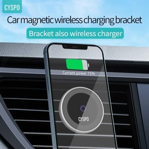 CYSPO Magnetic 15W Car Wireless Charger Fast Wireless Charging holder mount for iPhone 12 Series