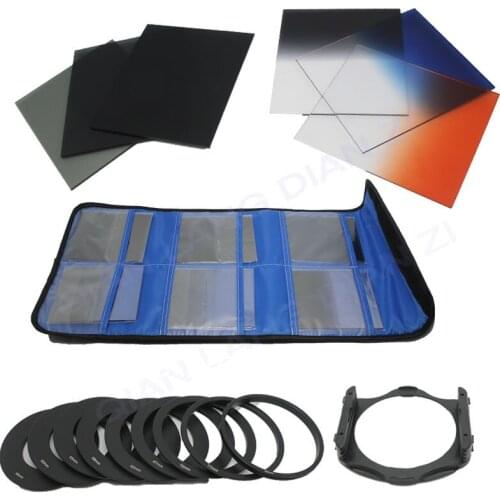 For Cokin P Filter 6x ND2 4 8 + Graduated Grey Orange Blue + 10 Adapter