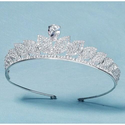 Elegant Bridal Crown Headwear Luxury Metal Rhinestones Headband Hair Accessories For Wedding Birthday Accesorios Para El Cabello