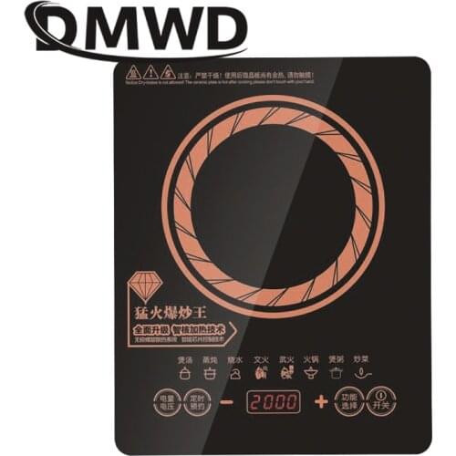 DMWD Electric Waterproof Electric Induction Cooker Milk Water Boiler Cooktop Stove Noodles Hot Pot Cooking Heater Plate EU Plug