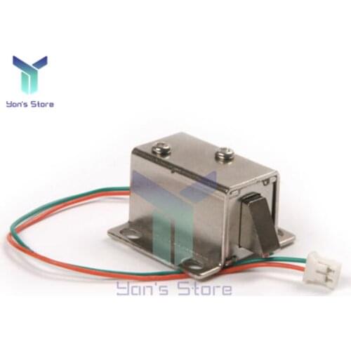 DC 12V 350mA Mini Small Solenoid Valve Electromagnetic Electric Control Cabinet Tongue Type Lock Drawer Lock for DIY Project