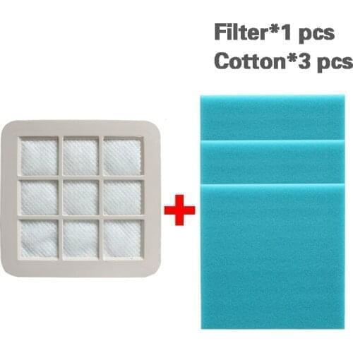 New HEPA Filter + Cotton For Philips FC5828 FC5826 FC5830 FC5823 FC5822 FC5228 FC5226 FC5225 Vacuum Cleaner Accessories