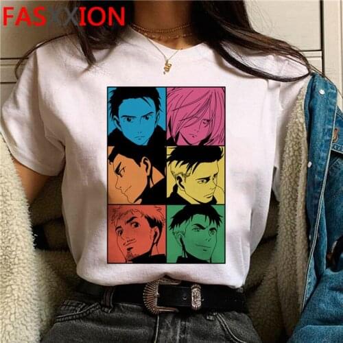 Yuri on Ice summer top top tees men harajuku streetwear couple clothes white t shirt graphic tees top tees tshirt ulzzang
