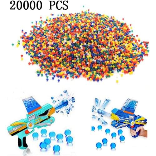 20000 PCS Colorful Soft Crystal Water Paintball Bullet Gun Toy Bibulous Air Dart Bullet Gun Accessories Water Gel For Gun