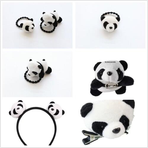 Panda Toy , Lovely 3CM-11CM Little Hair Clip Decor Plush Doll , Small Accessories