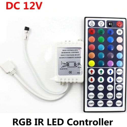 DC12V 6A 72W IR RGB LED Controller 44 Keys LED Driver Remote Dimmer For LED Strip RGB SMD 2835 3528 5050 3014 5630