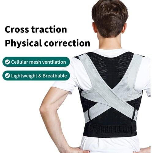KLASVSA Adjustable Posture Corrector Back Straightener Brace Support Shoulder Lumbar Support Spine Belt Therapy Health Bone Care
