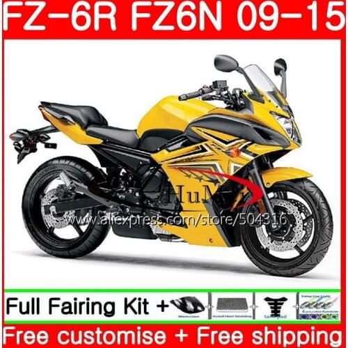 Body For YAMAHA FZ6N FZ6 FZ6R 09 10 11 12 13 14 15 75SH12 Glossy Yellow FZ-6R FZ 6R 2009 2010 2011 2012 2013 2014 2015 Fairings