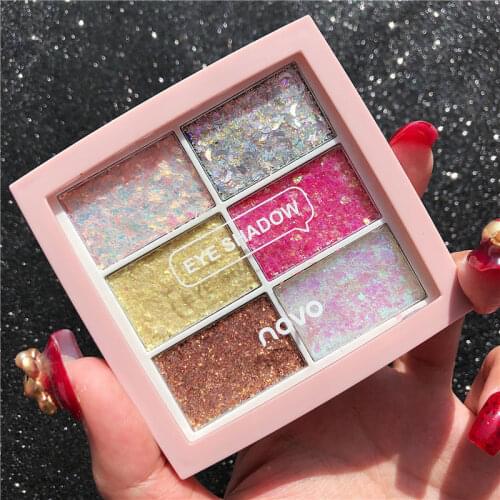 Colorful Shiny Eyeshadow Cream 6 Colors Sequins Gel Shimmer Waterproof Long Lasting Easy to Wear Charming Eyes Makeup for Party