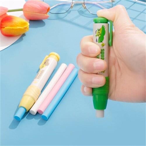 Creative Push Press Eraser Student Kawaii Mechanical Pencil Type Push Eraser Drawing Writing Wiping Stationery School Supplies