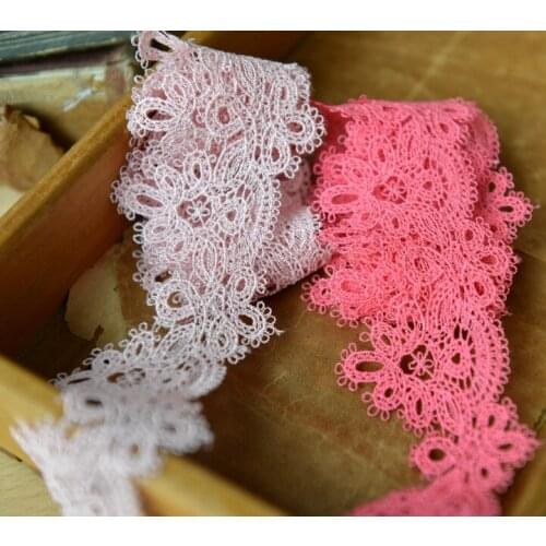 Free shipping 5M/ Pack Laciness diy accessories water soluble embroidery diy lace necklace 6cm