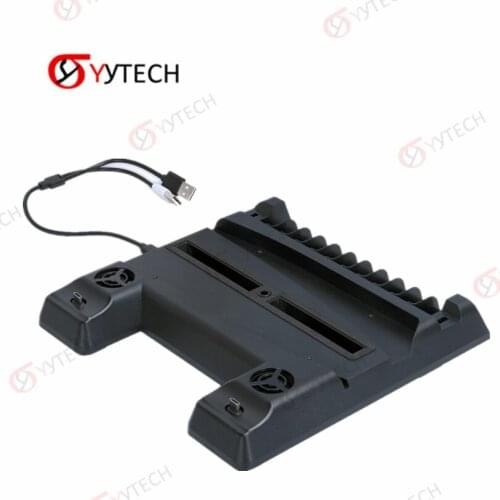 YYTECH Multi-Function Charger Console Cooling Fan Base Stand For PS5 Controller Charging Station