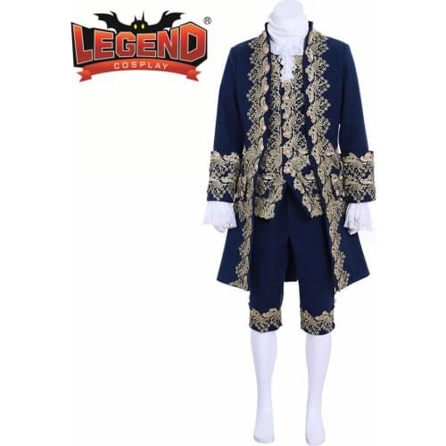 18th century court suit mens rococo blue court suit colonial Victorian Elegant mens blue outfit rococo dress custom made