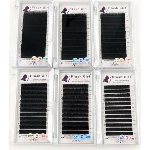 Flash girl Curl C8-13mm Auto Fans Lashes Bloom Eyelash Extension to Make Fan Automatic Flowering Lash Russian Volume Extensions