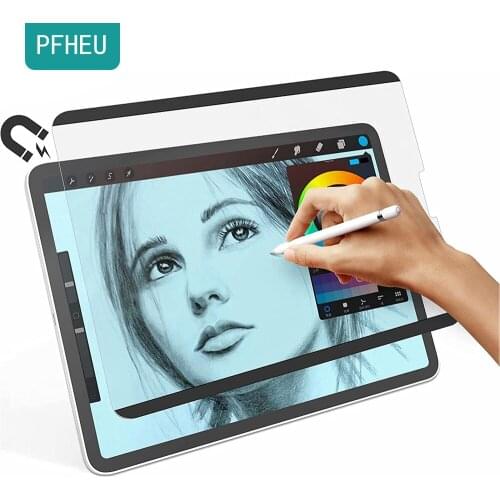PaperLike Writing on Screen Protector for iPad Pro 11 2021 2020 2018 iPad Air 4 10.9 10.2 7th 8th Removable Magnetic Attraction
