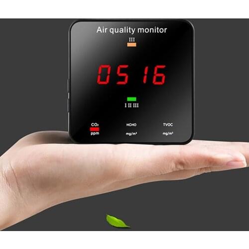 Professional Carbon Dioxide Detector Multifunctional Air Quality Monitor Gas Detector HCHO TVOC Tester Digital CO2 Meter Monitor