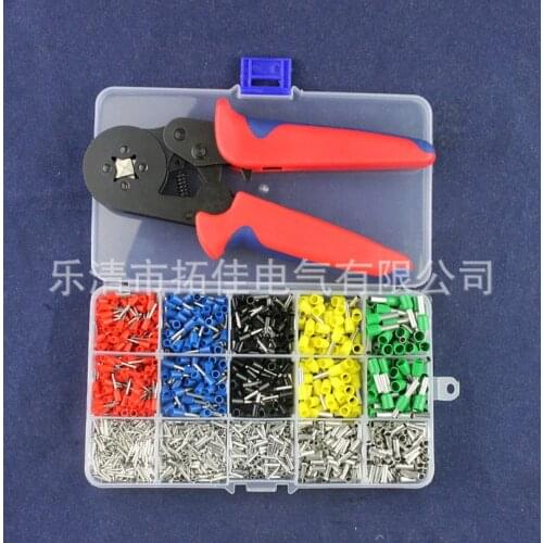 Factory direct hardware tools crimping tools crimping pliers terminal clamp 1640pcs tube terminal pliers combination set