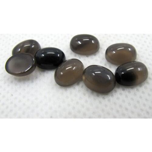 Sale 2pcs/lot Natural Ice Obsidian Bead Cabochon,7X9mm 8x10mm Oval Gem Stone Cabochon Ring Face